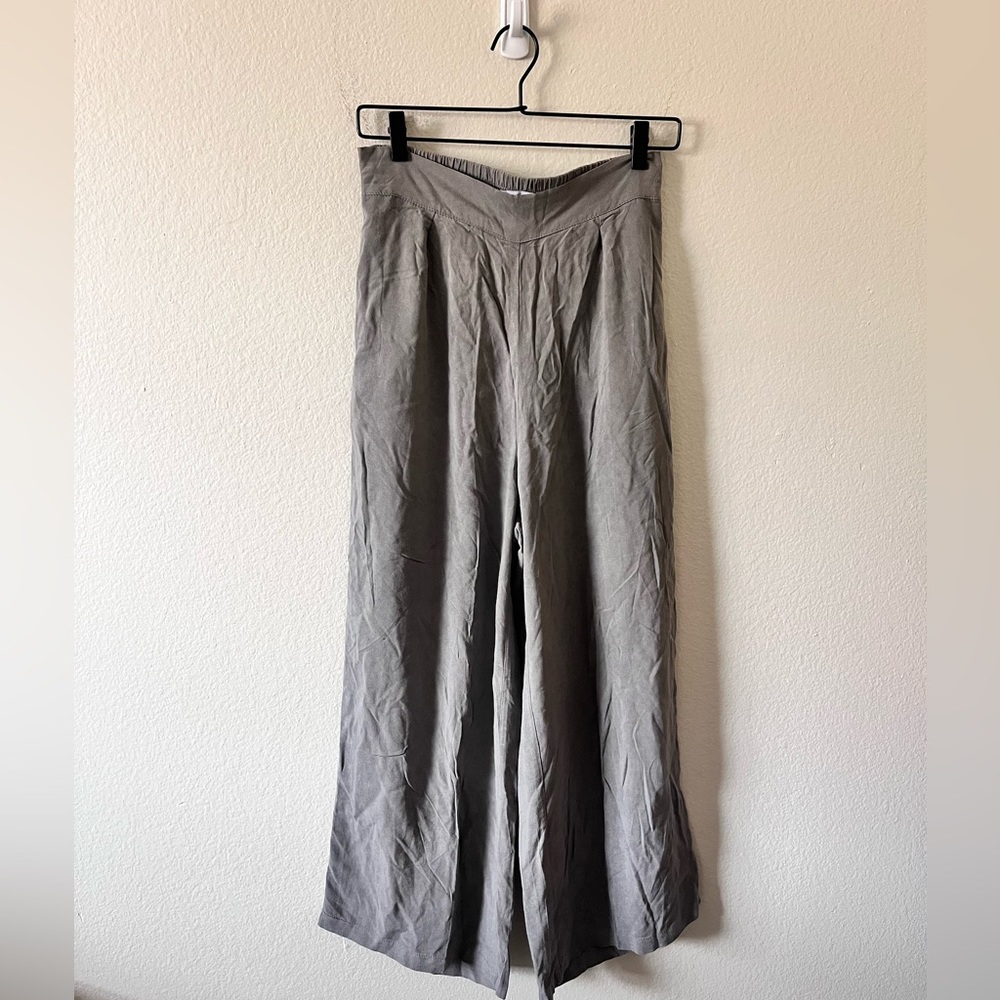 PAMPELONE Grey Acid Wash Wide Leg Pant Size XS